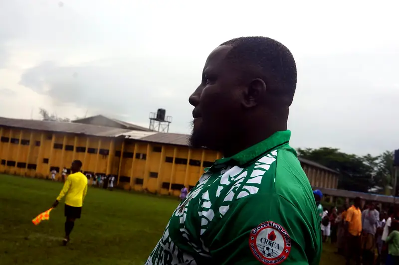 A Cross River State FA official watching the match from the touchline